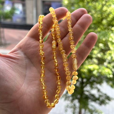 Amber Bracelet for Children - Lemon Color