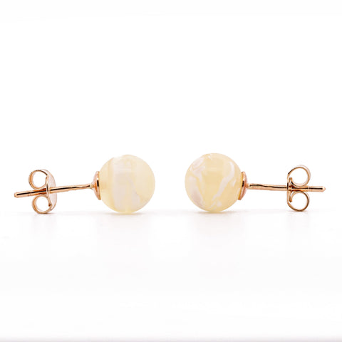 Boucles d'oreilles STUDS en or blanc nuageux AU 585