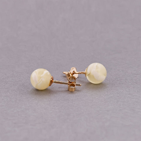 Boucles d'oreilles STUDS en or blanc nuageux AU 585