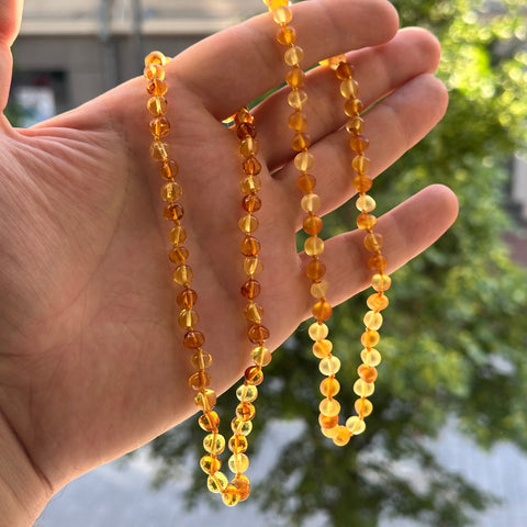 Amber Bracelet for Children - Two-Tone (Honey and Lemon Colors)