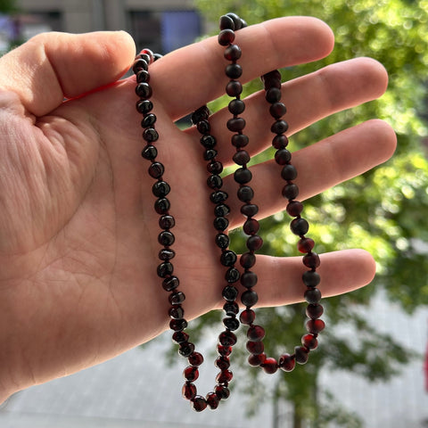 Amber Bracelet for Children - Cherry Color