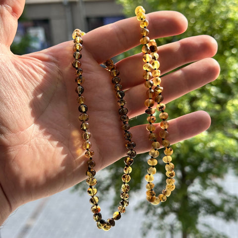 Amber Bracelet for Children - Green Color