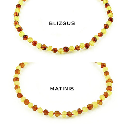 Amber Bracelet for Children - Two-Tone (Lemon and Cognac Colors)