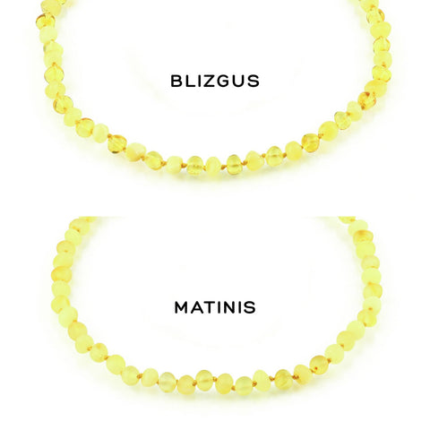 Amber Bracelet for Children - Two-tone (lemon and matte yellow)