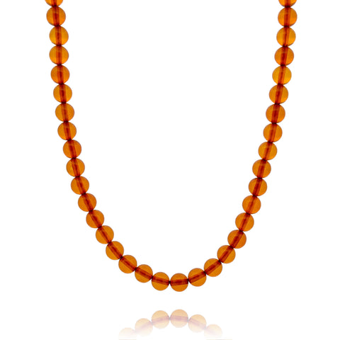 Amber necklace COGNAC